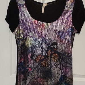 Susan Lawrence Multicolor Sequin Top